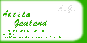 attila gauland business card